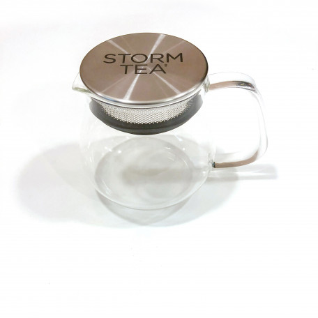 Storm Tea glass teapot with strainer built in lid