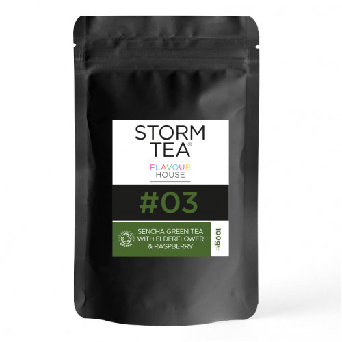 Flavour House, Organic Sencha Green Tea With Elderflower & Raspberry